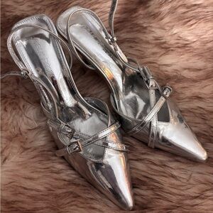 Public Desire Silver Women's Heels